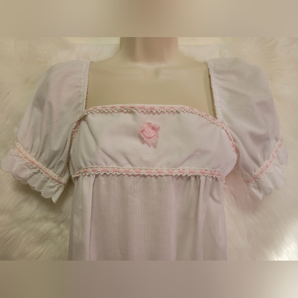 Old Fashioned Nightgown Cotton Romantic Regency V… - image 6